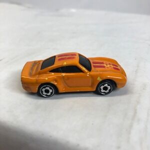 Vintage Hot Wheels 1987 Porsche 959 Orange Red‎ Stripes Diecast Toy Car